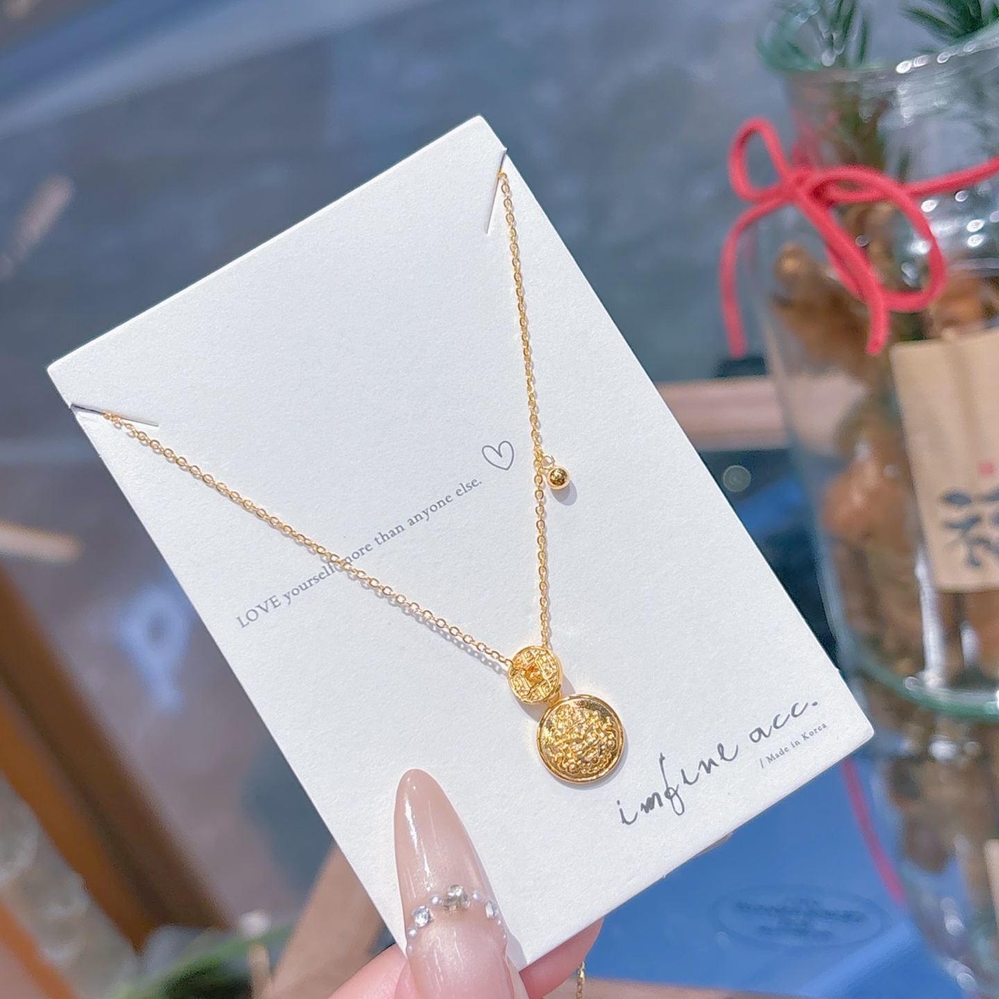 High Polish Silver Necklace French Birthday Silver