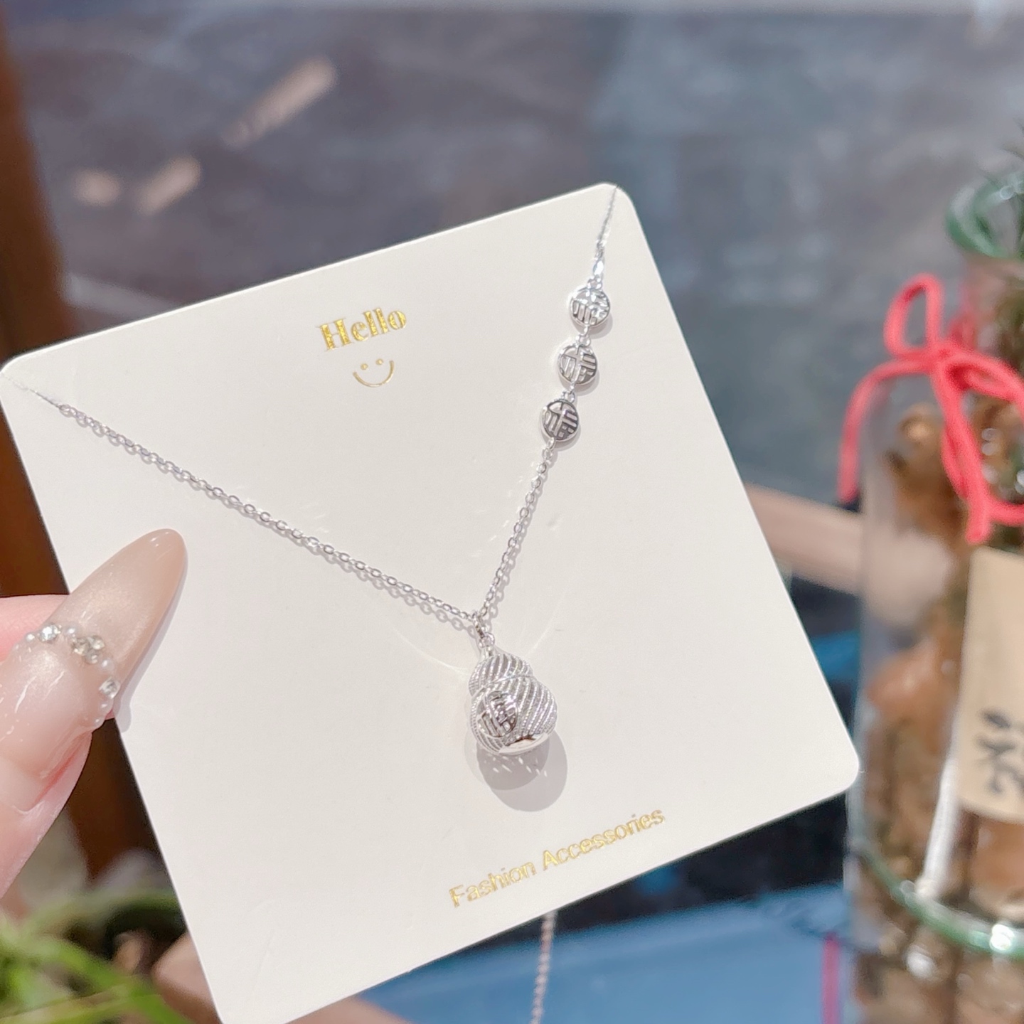 S925 Sterlingsilber Kette Französisch Bankett Silber