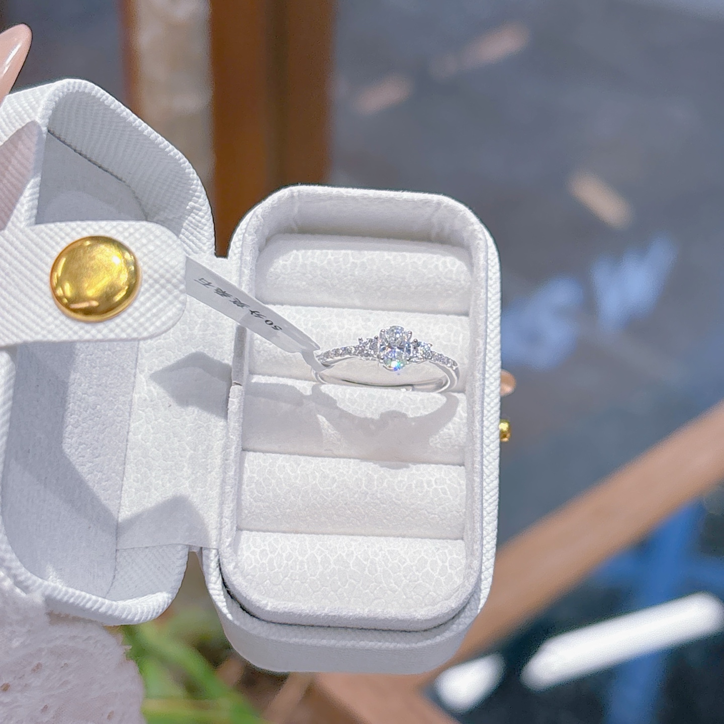 Hypoallergenic Silver Moissanite Ring Cute Workplace Silver