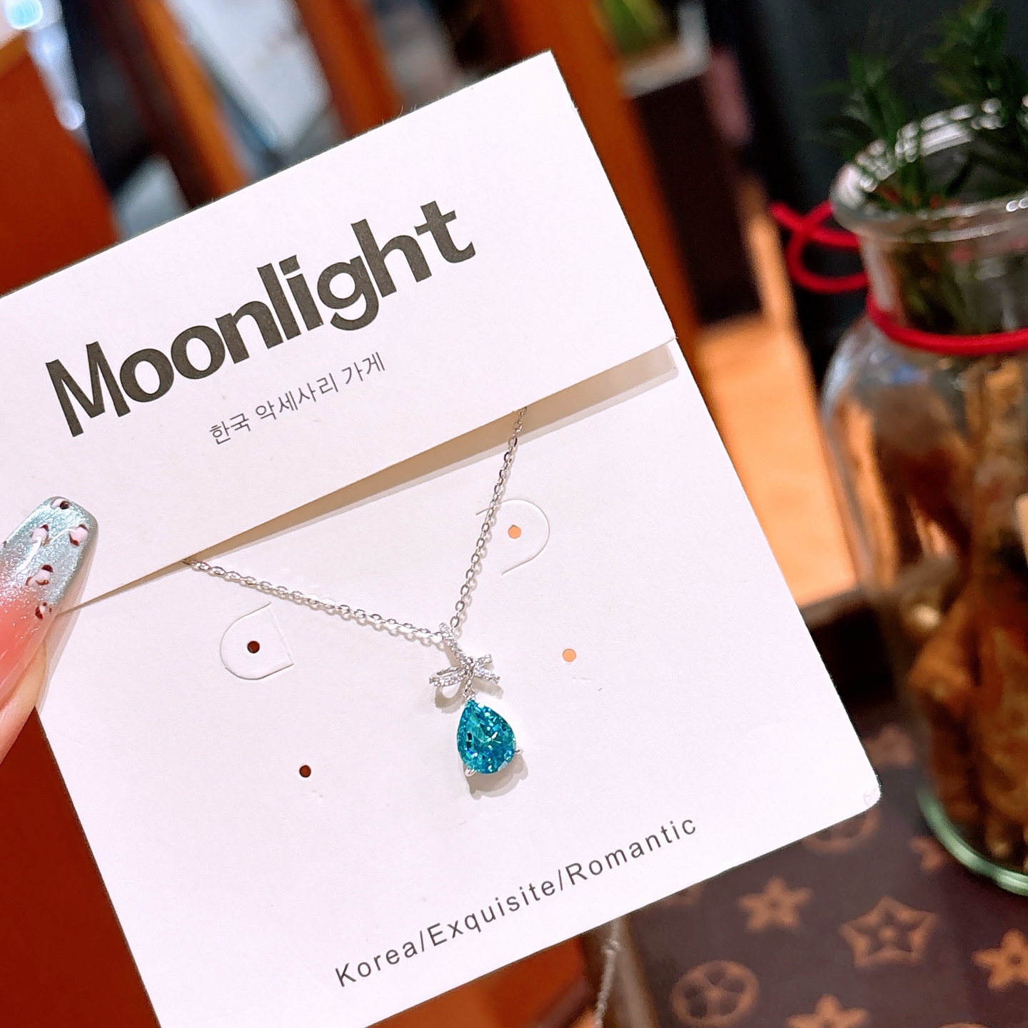 S925 Sterling Silver High Carbon Diamond Necklace Cute Annual Party