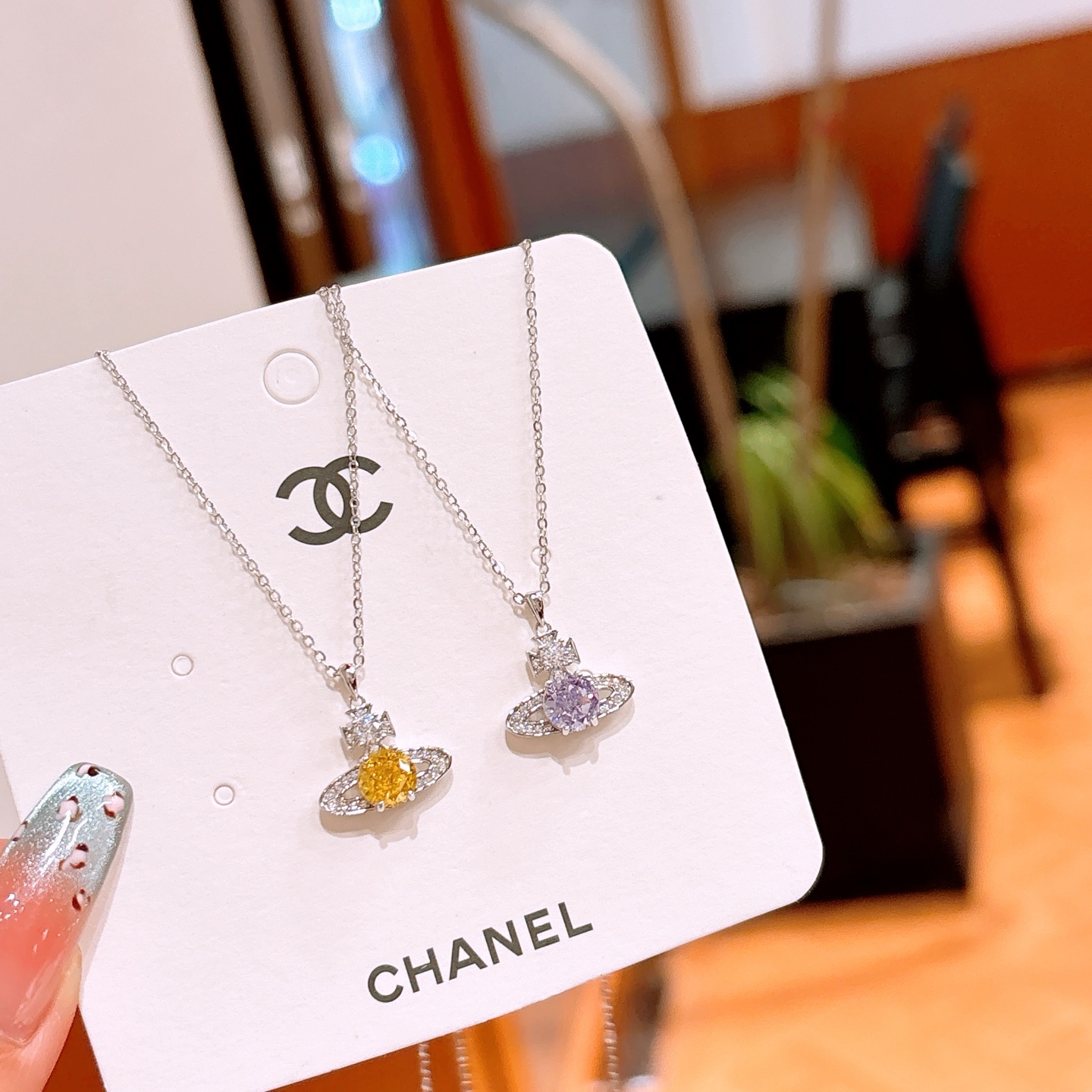 Hypoallergenic Silver High Carbon Diamond Necklace Lively Birthday