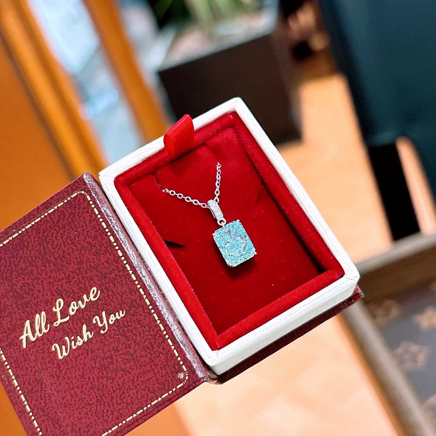 925 Silver High Carbon Diamond Necklace Elegant Bestie Gift Gold