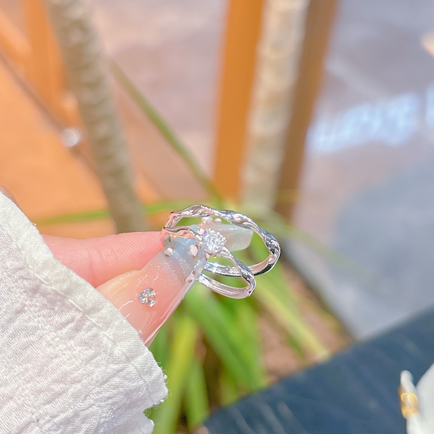 S925 Sterling Silver Couple Rings Fresh Graduation Gold