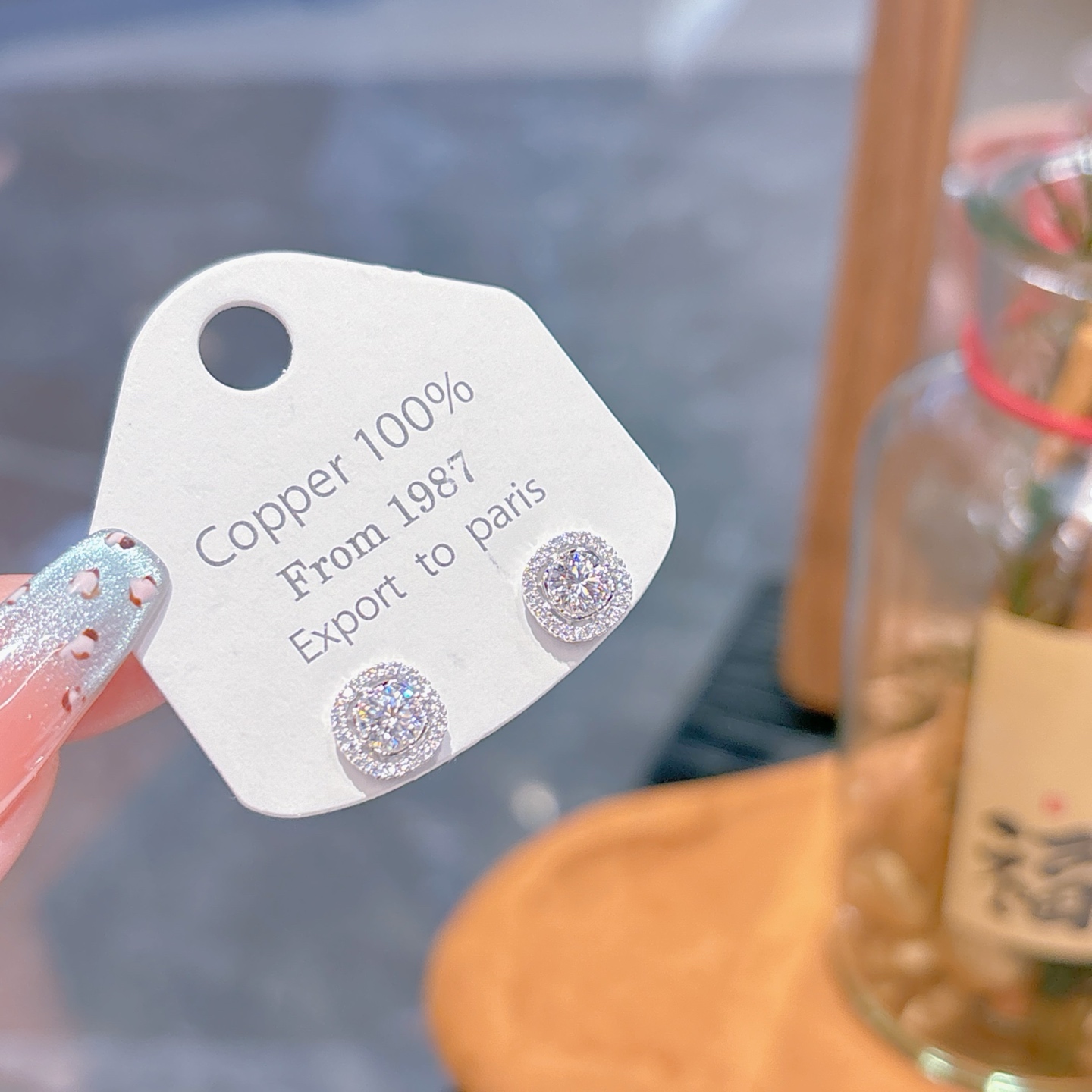 S925 Sterling Silver Moissanite Studs Premium Birthday Silver