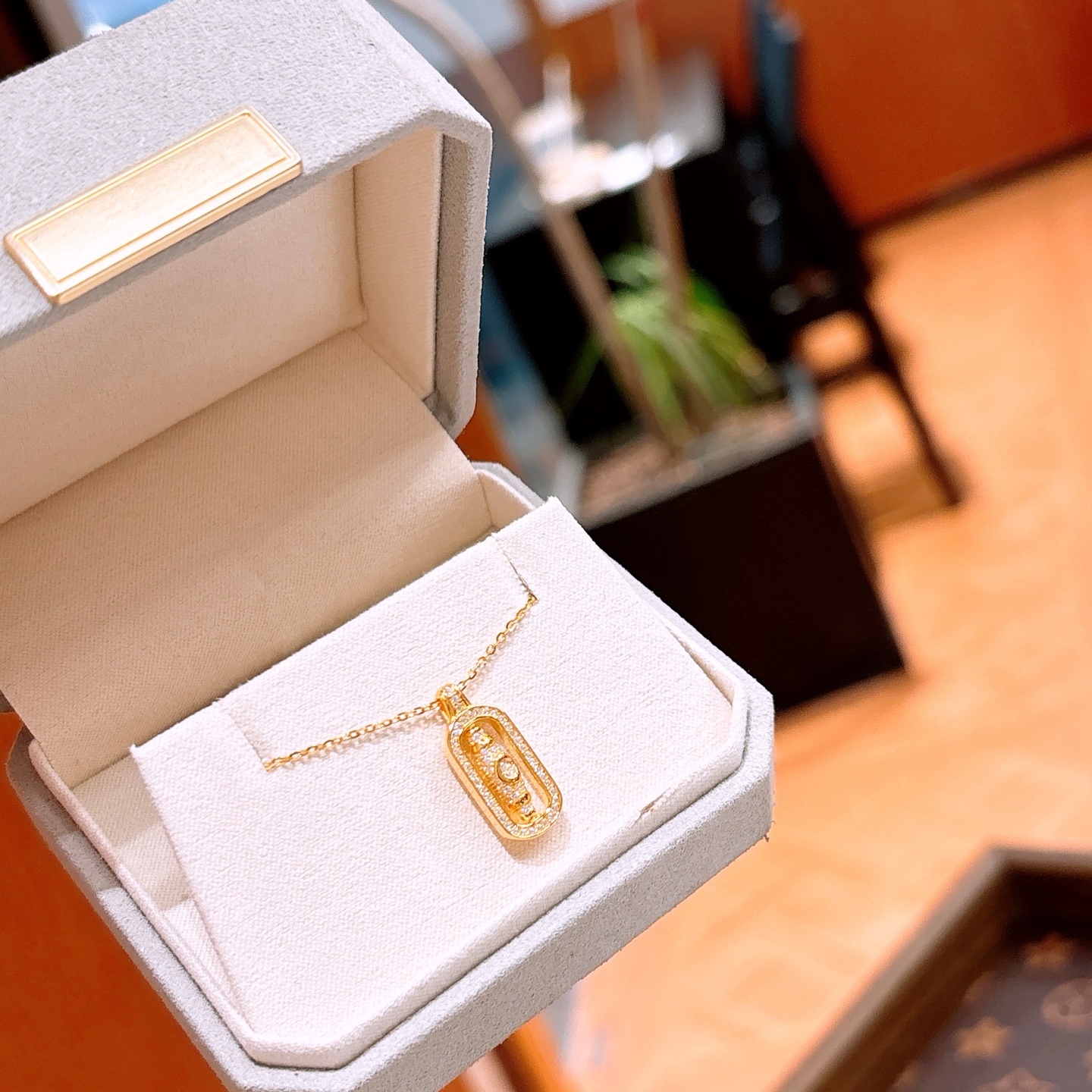 High Polish Silver Necklace Minimalist Housewarming Gold