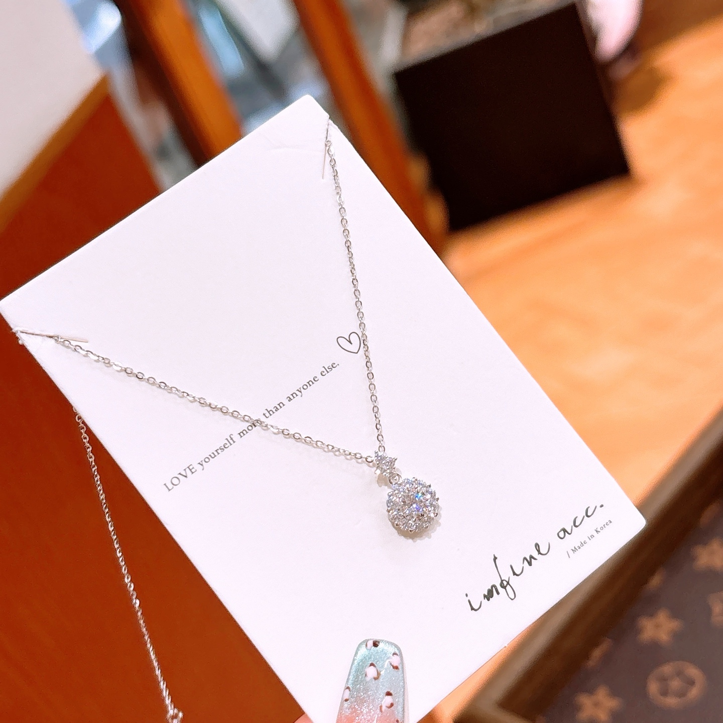 S925 Sterlingsilber Moissanit Kette Verspielt Geschenk für beste Freundin