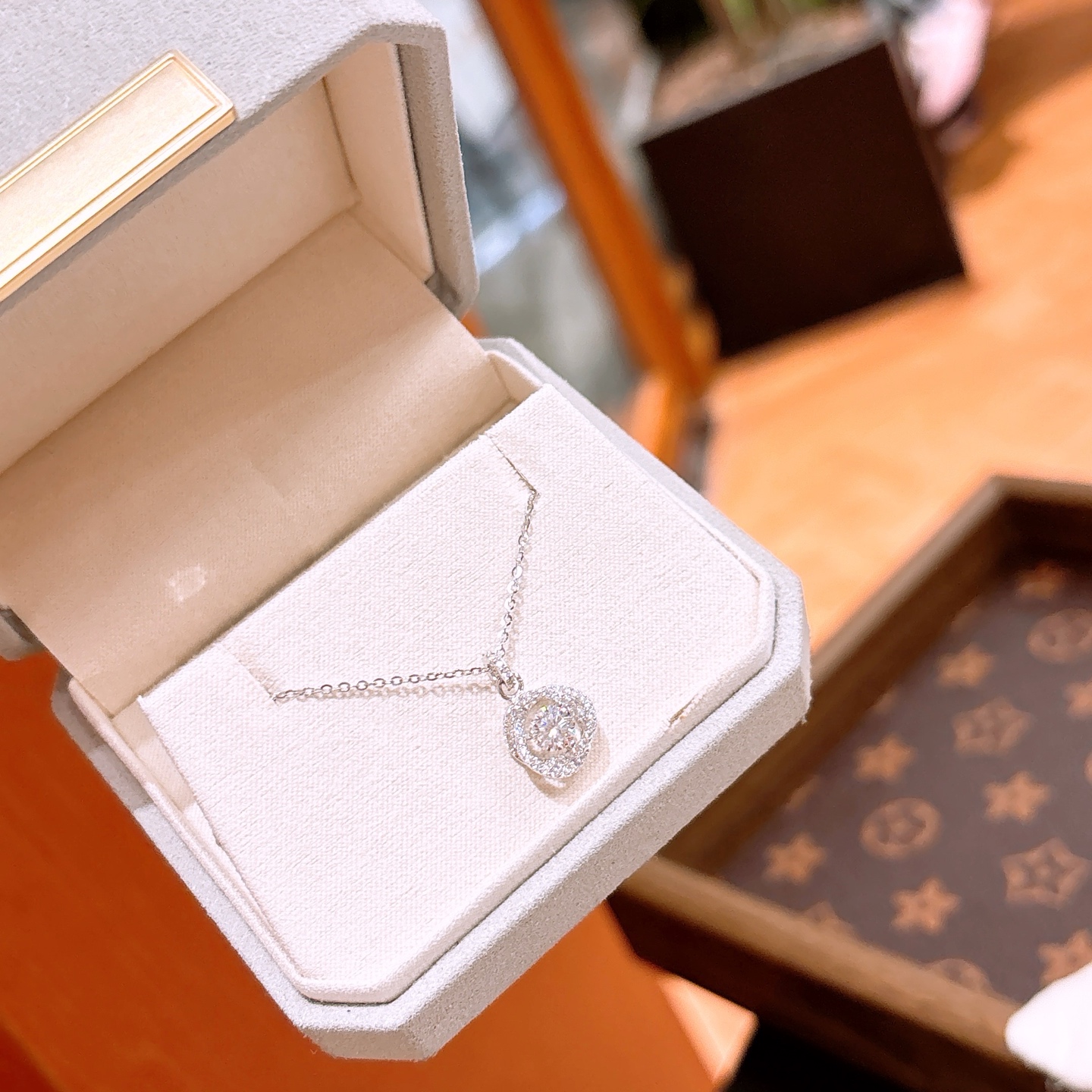 Nickel Free Silver Moissanite Necklace Unique Wedding Registration