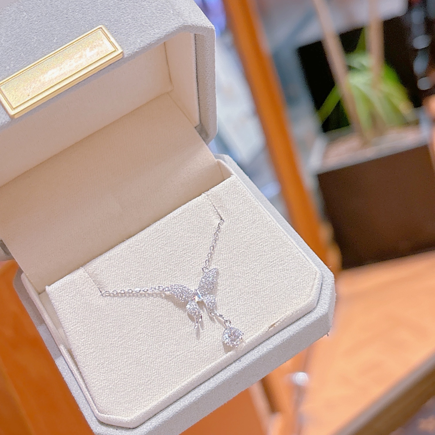 Solid Silver Moissanite Necklace Ins Style Graduation Silver