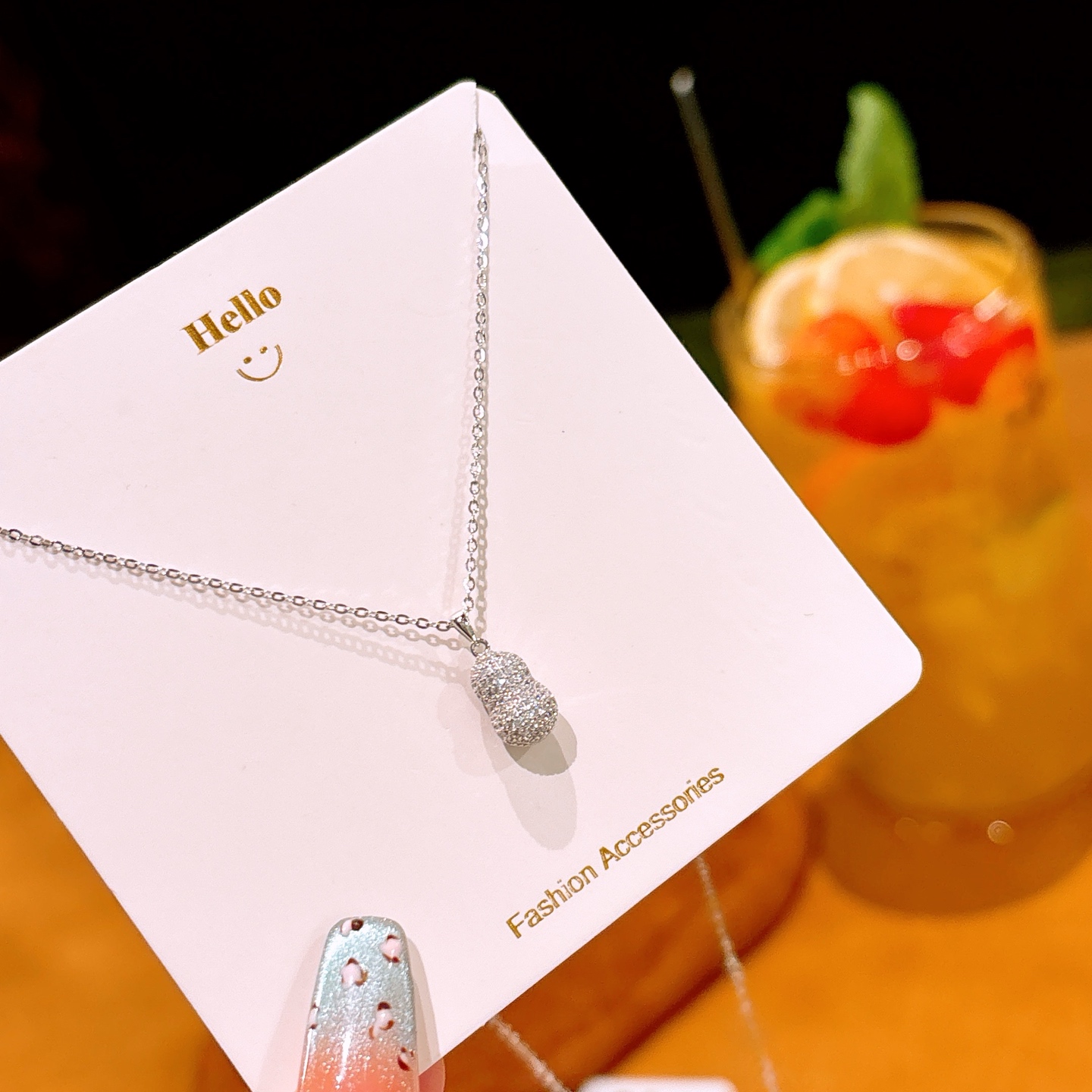 Nickel Free Silver Necklace Cute Mother's Day Gold