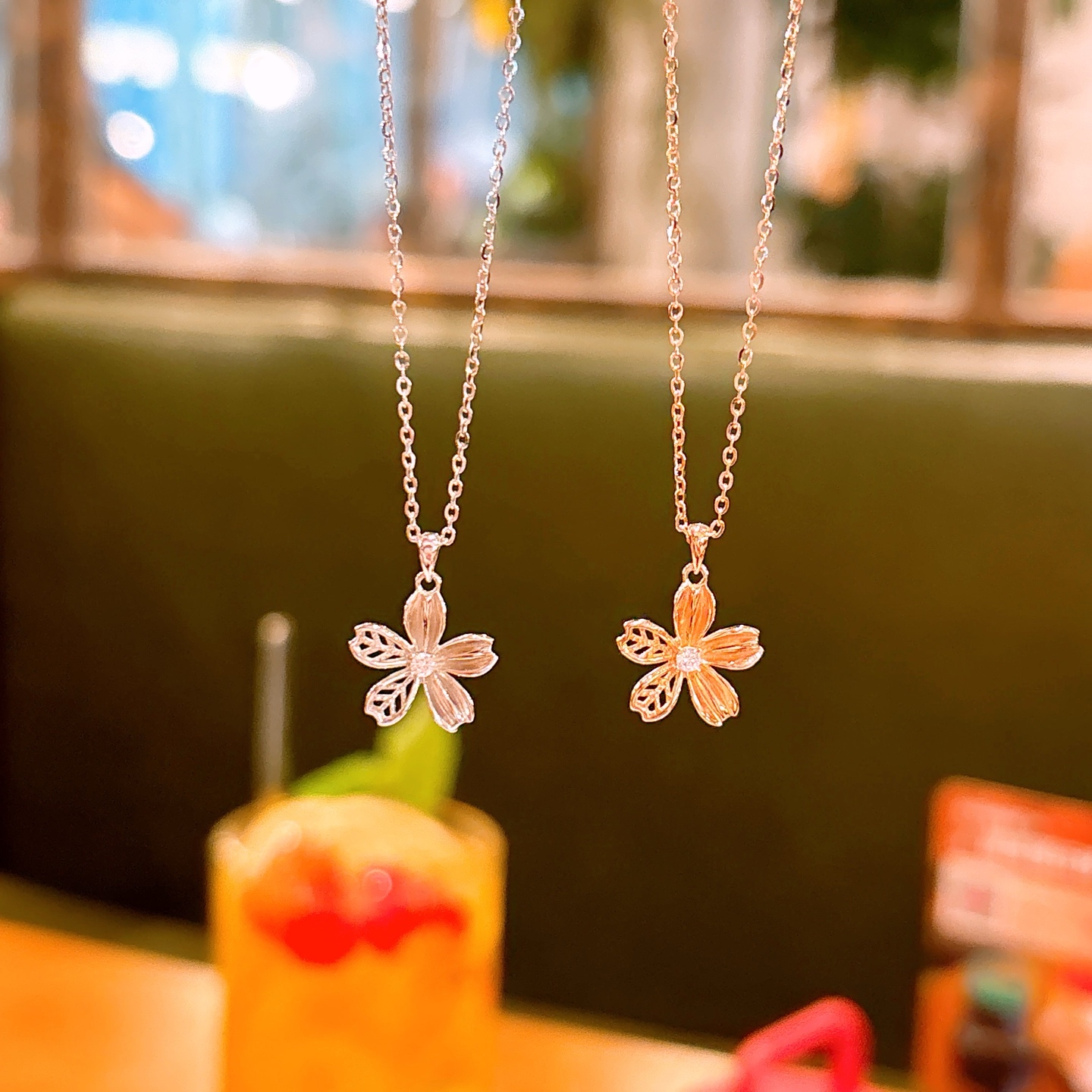 Hochglanzpoliertes Silber Kette Filigran Verlobung Gold