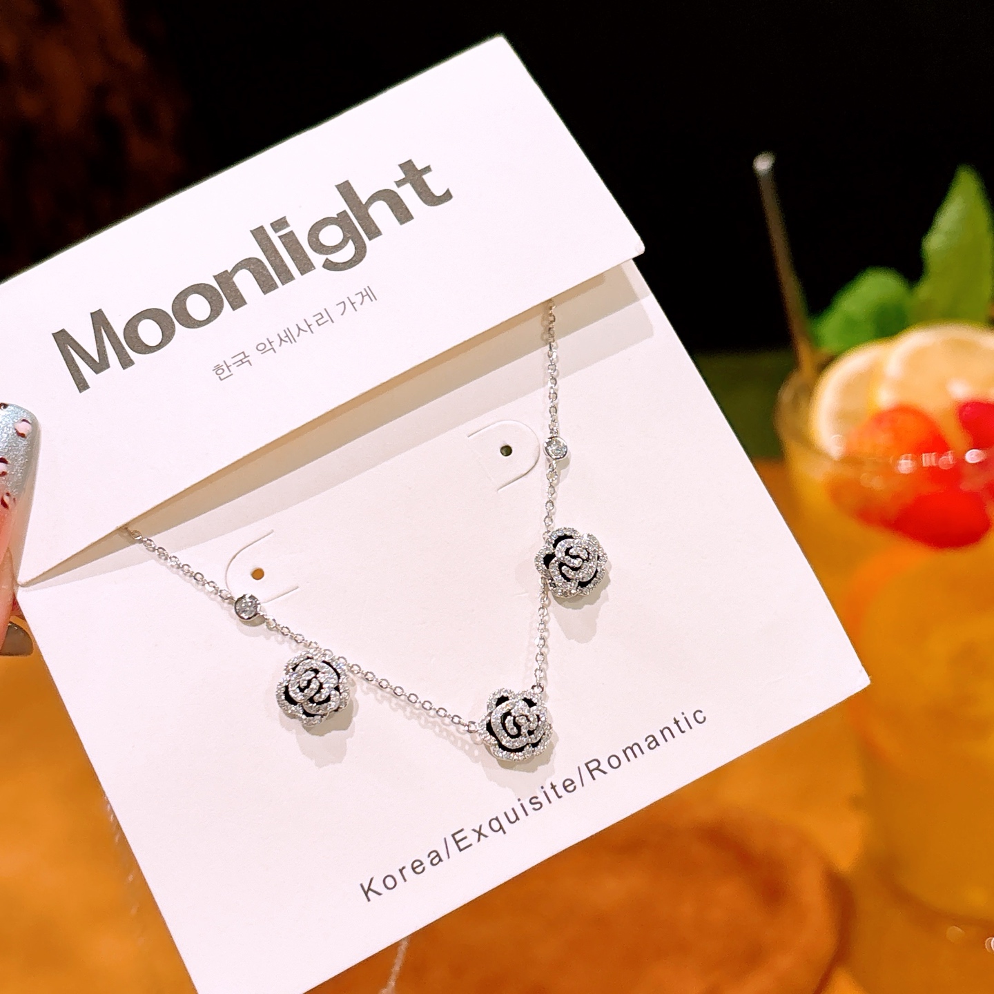 925 Silver Earrings & Necklace Set Minimalist Anniversary Gold