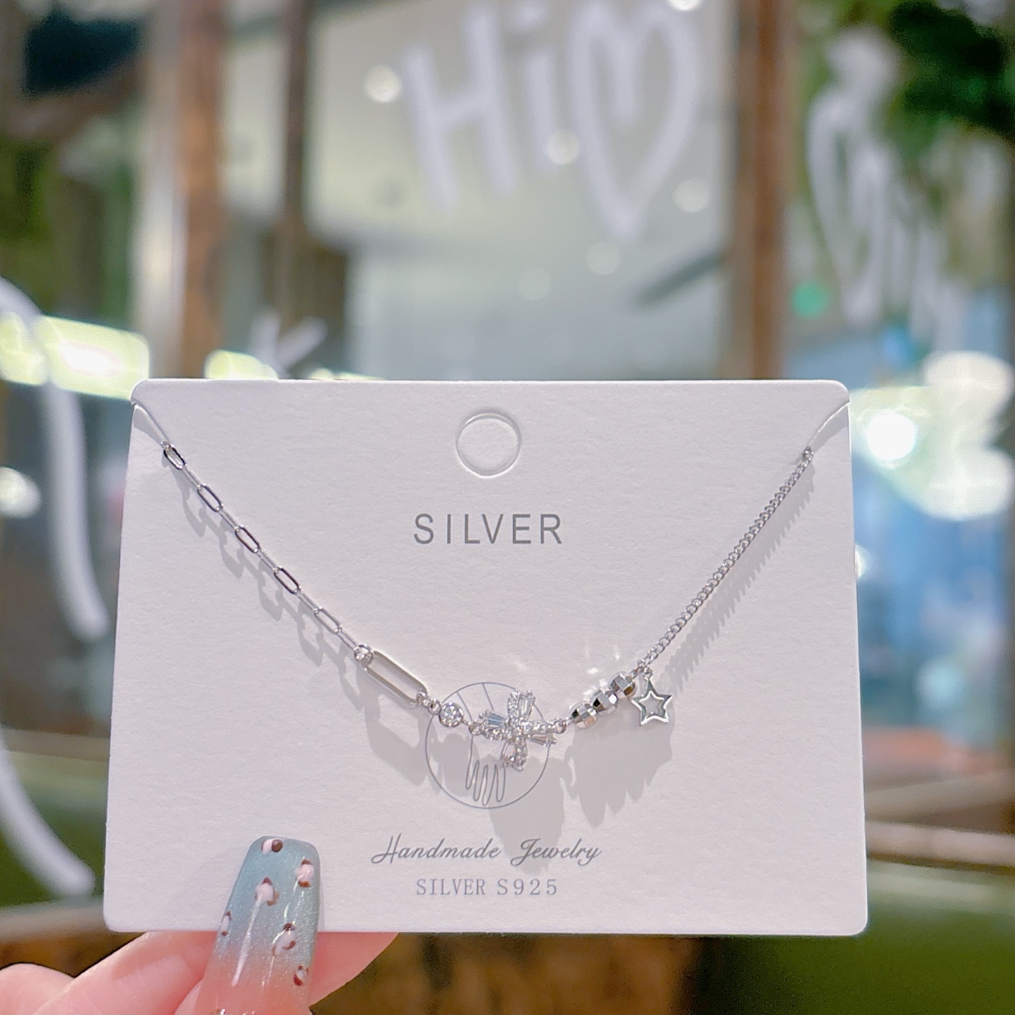 ミニマリスト純銀ブレスレットシルバー デート