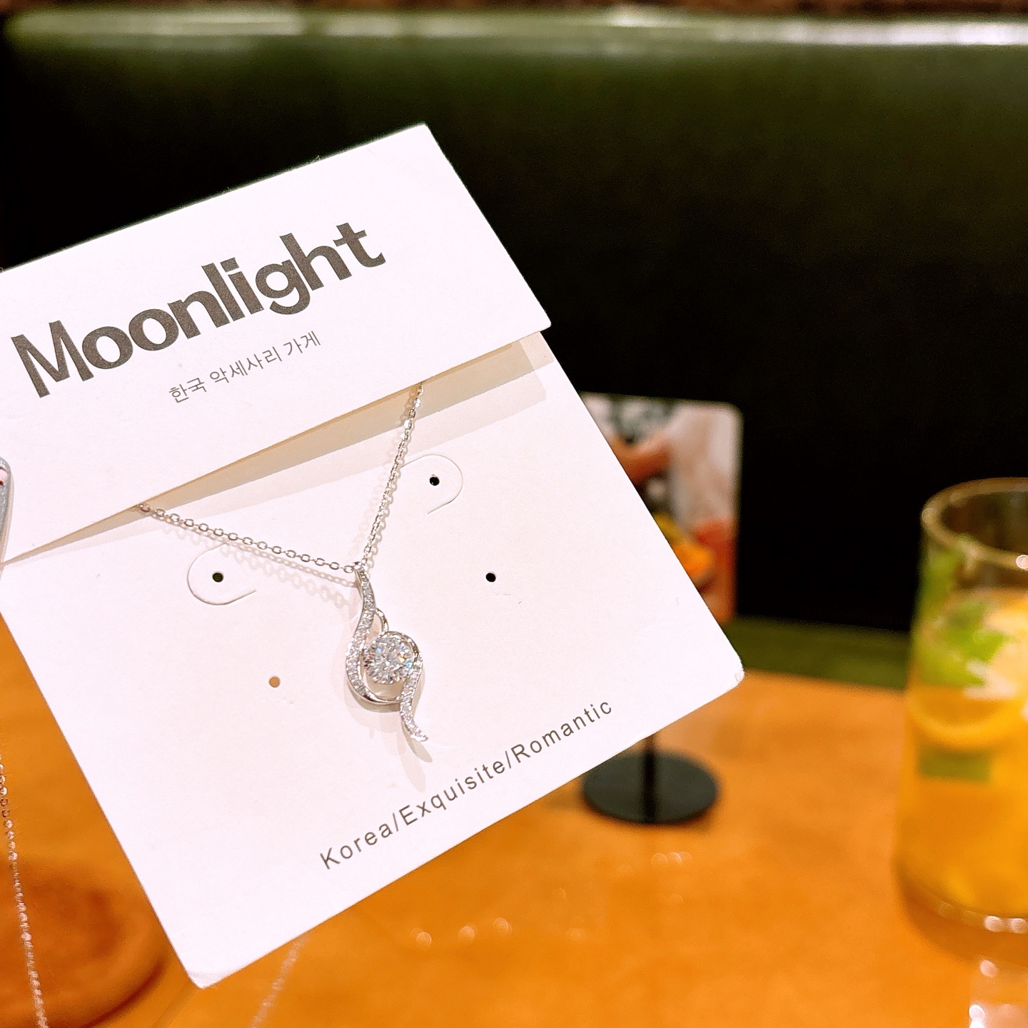 Nickelfreies Silber Moissanit Kette Süß & cool Geburtstag Gold