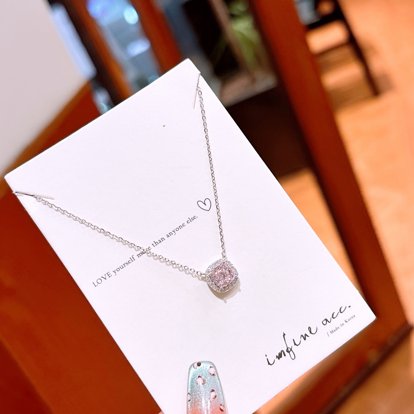 Low Allergy Silver High Carbon Diamond Necklace Light Luxury Mother's Birthday