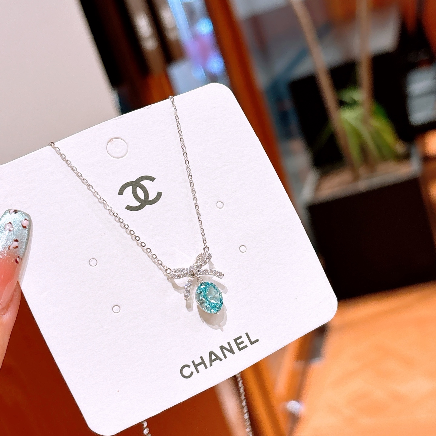 Low Allergy Silver High Carbon Diamond Necklace Sweet & Cool Bestie Gift