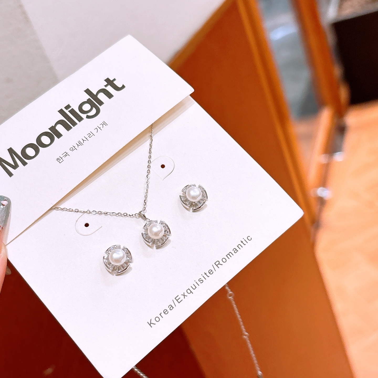 軽やか925シルバーイヤリング＆ネックレスセットゴールド 春節