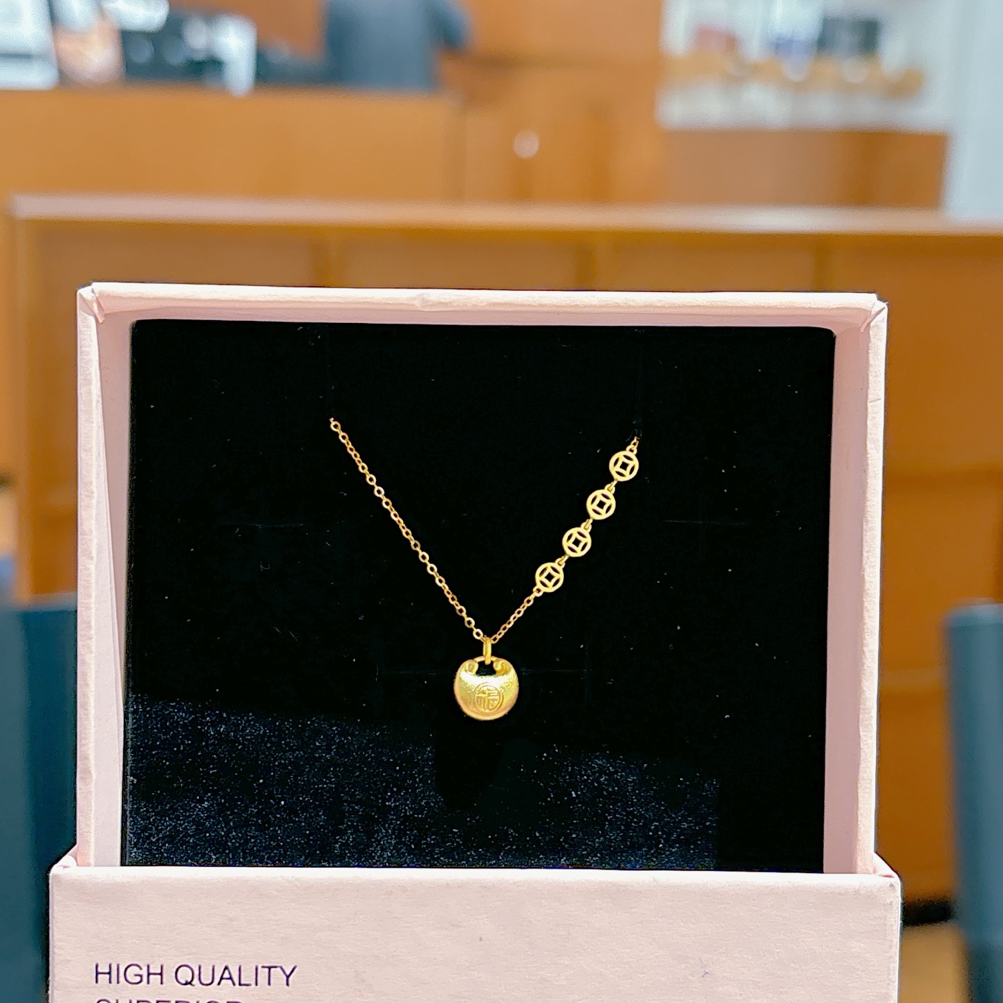 ラグジュアリー純銀ネックレスゴールド クリスマス