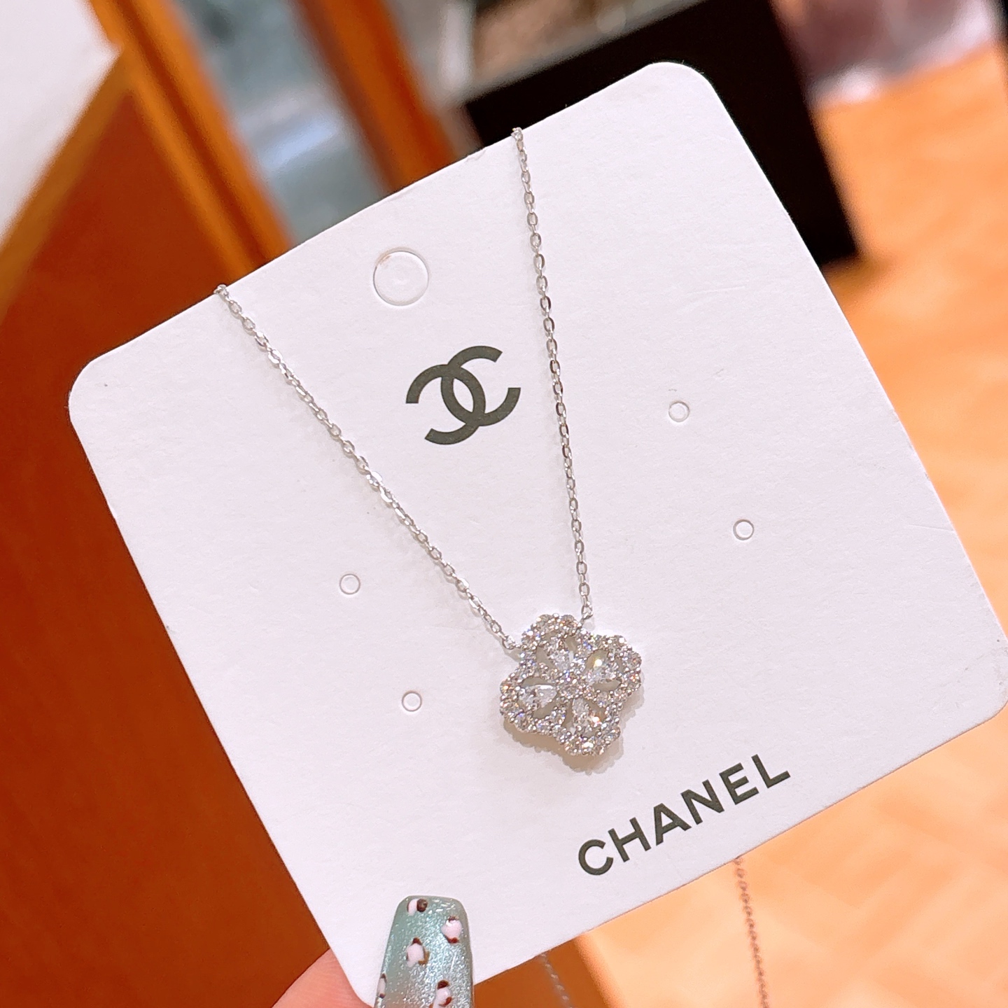 Hypoallergenic Silver Moissanite Necklace Ins Style Everyday Wear