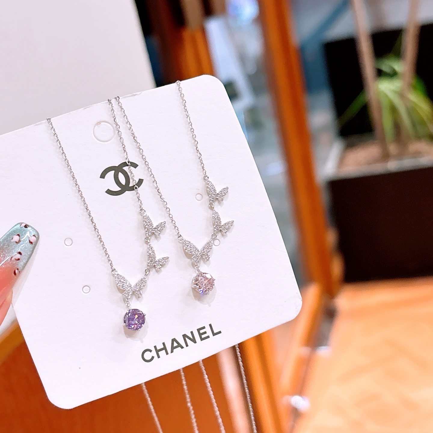 Low Allergy Silver High Carbon Diamond Necklace Romantic Office Gold