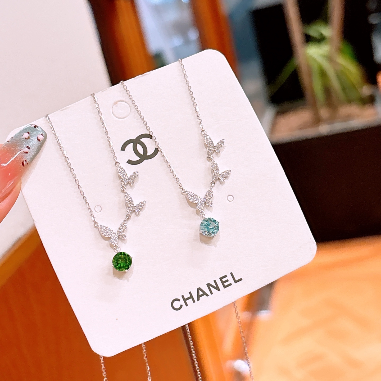 Nickel Free Silver High Carbon Diamond Necklace Forest Mother's Birthday