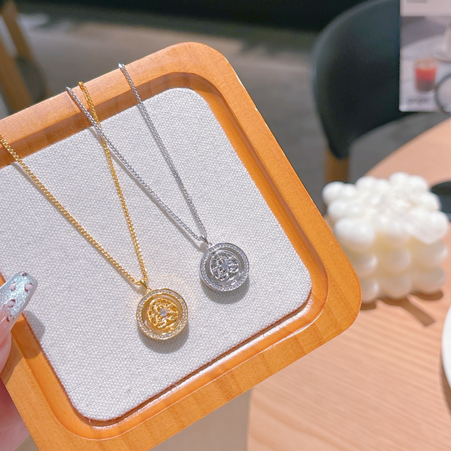 幻想的純銀ネックレスゴールド 母の誕生日