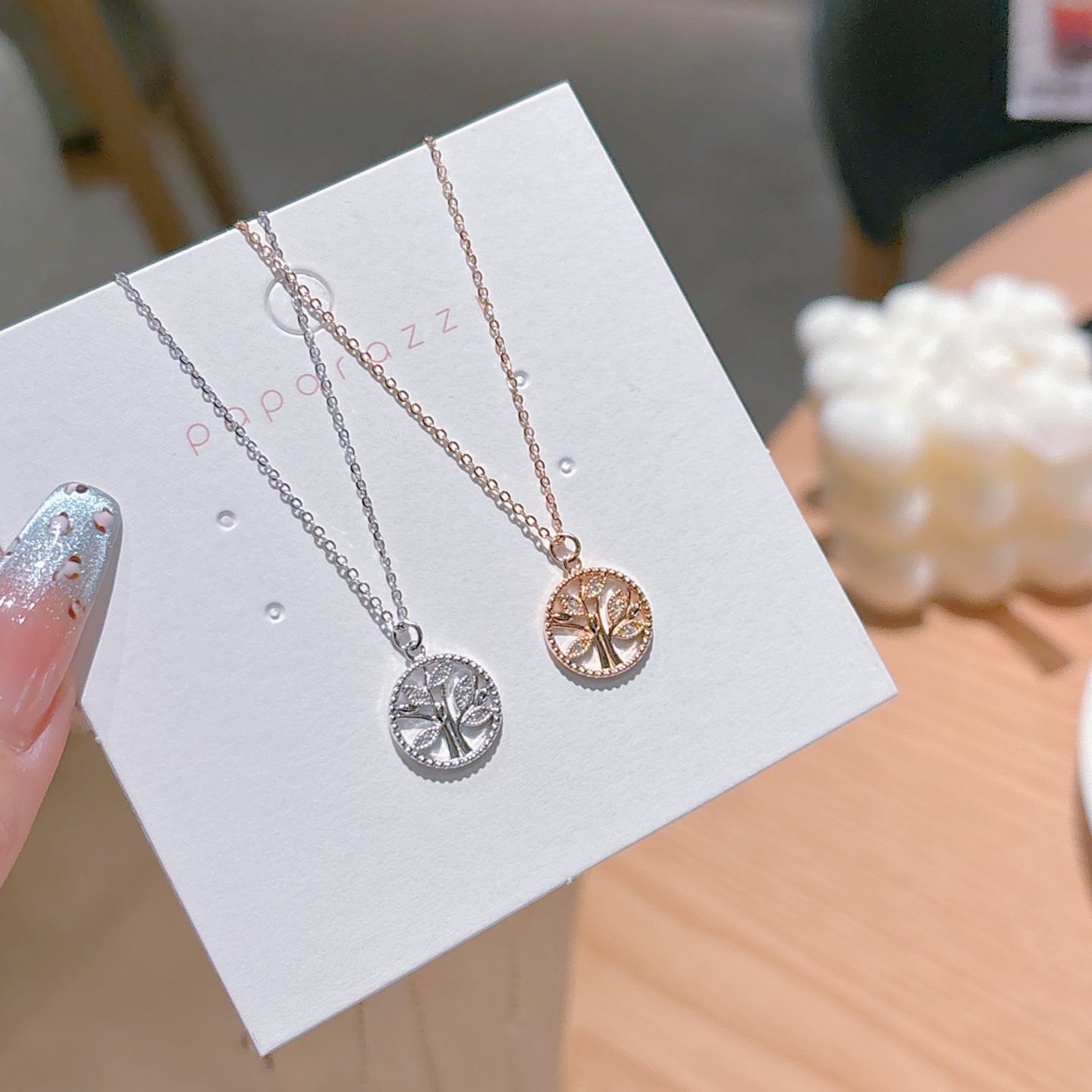 Hypoallergenic Silver Necklace Artistic Christmas Silver