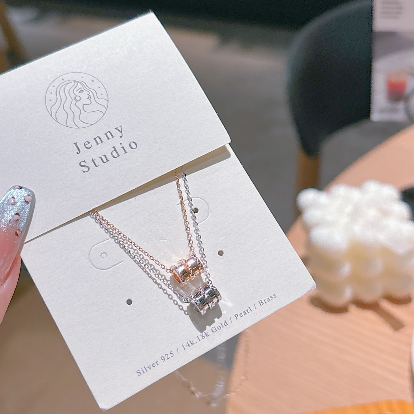 Hypoallergenic Silver Necklace Ethereal Banquet Silver