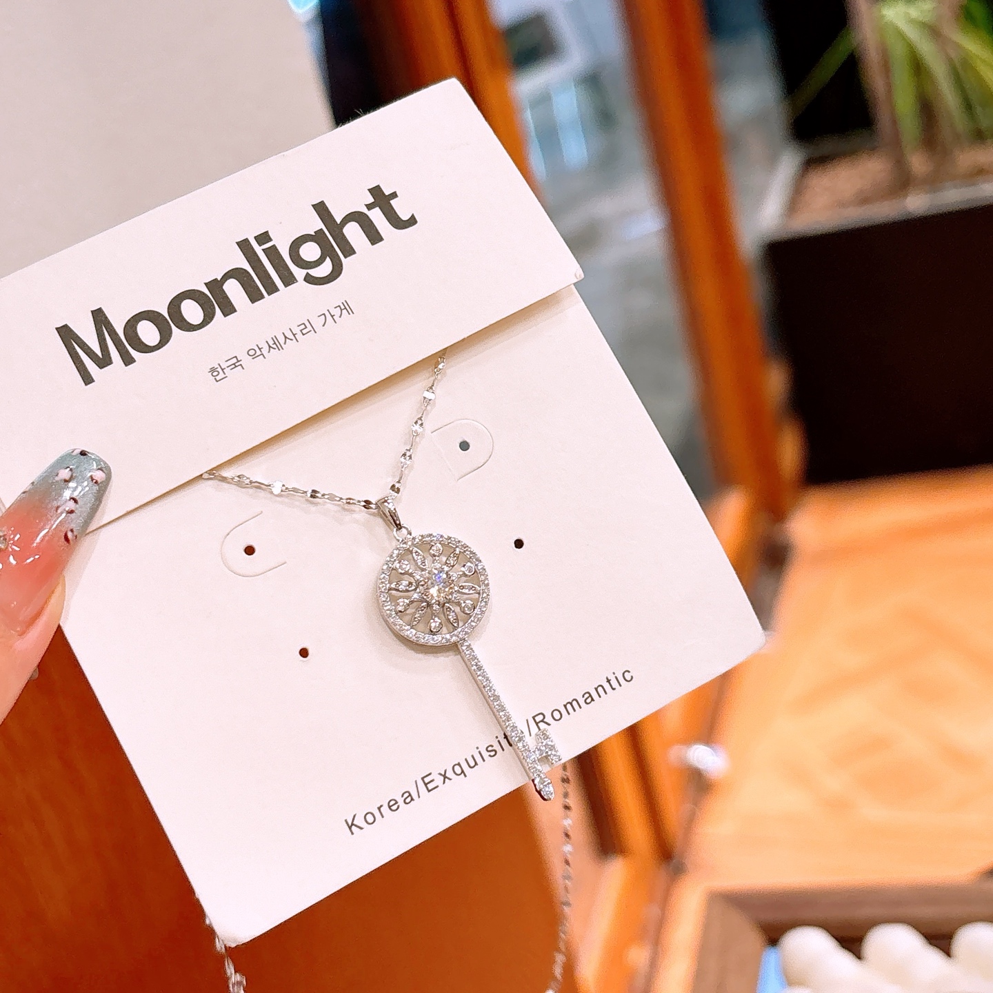 Massivsilber Moissanit Kette Zart Jahrestag Gold