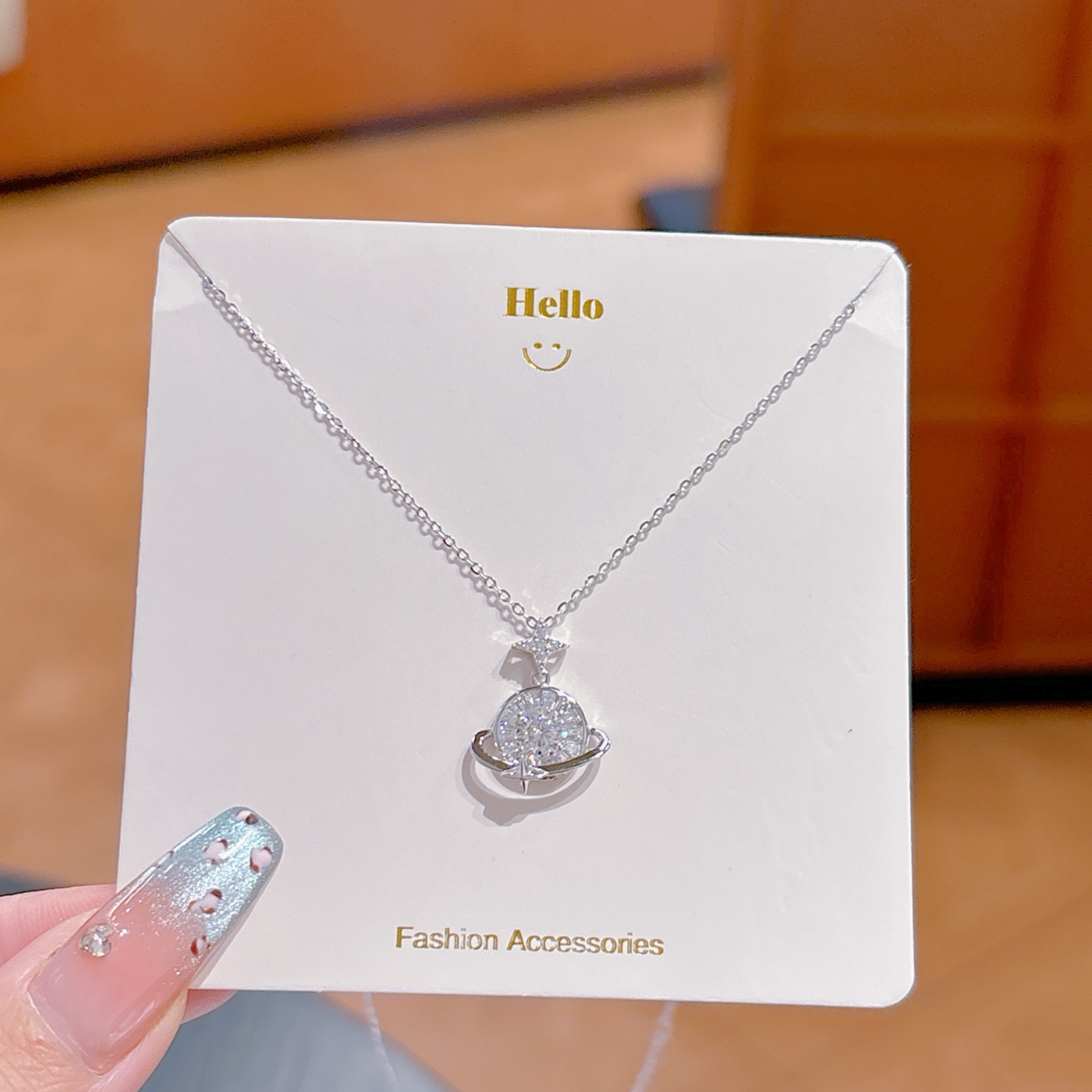 High Polish Silver Moissanite Necklace Ethereal Annual Party Silver