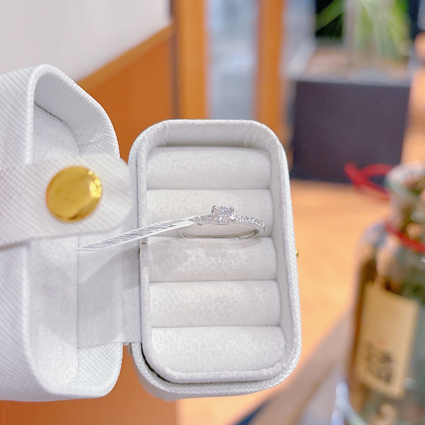 925 Silver Moissanite Ring Romantic Proposal Gold