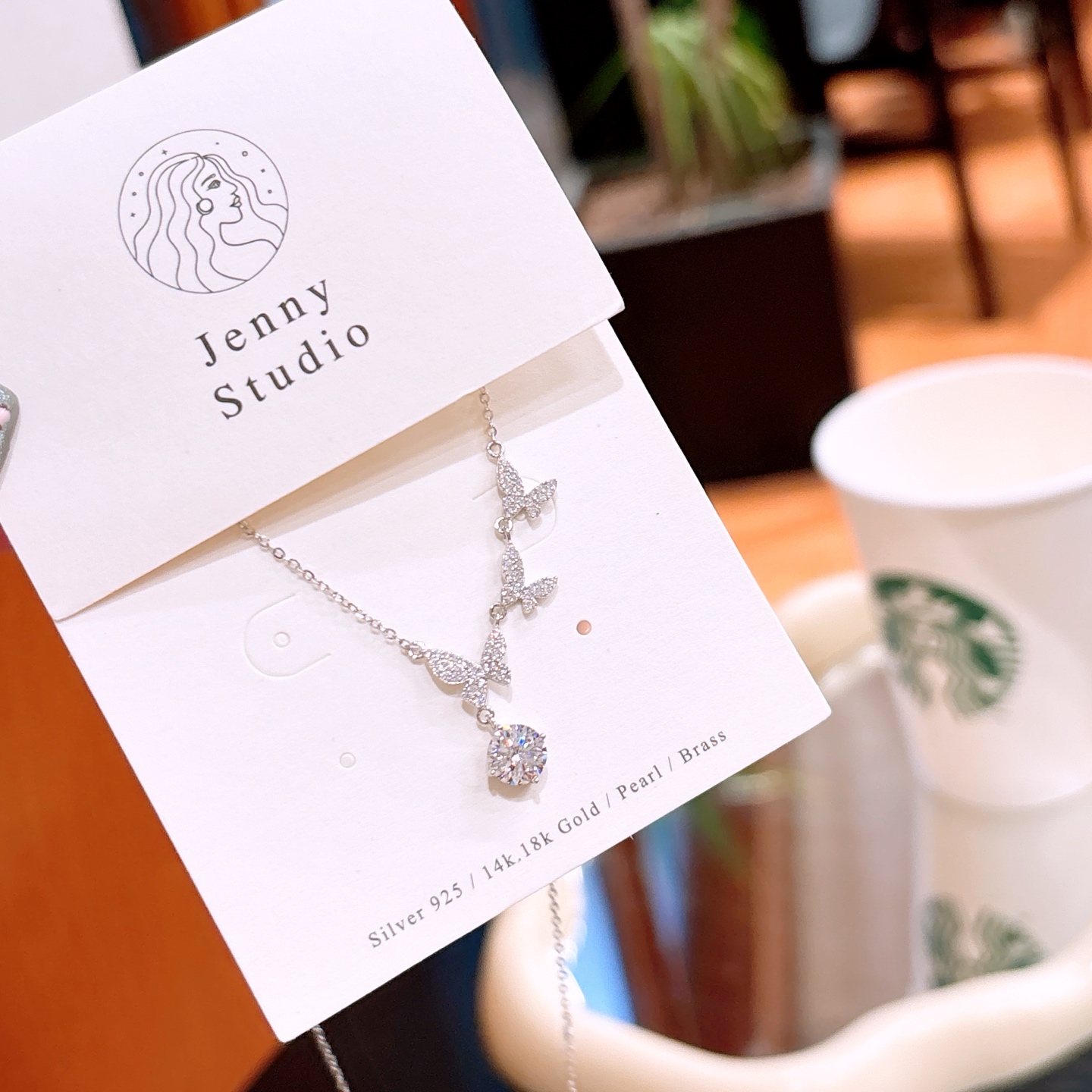 S925 Sterling Silver Moissanite Necklace Ethereal Spring Festival