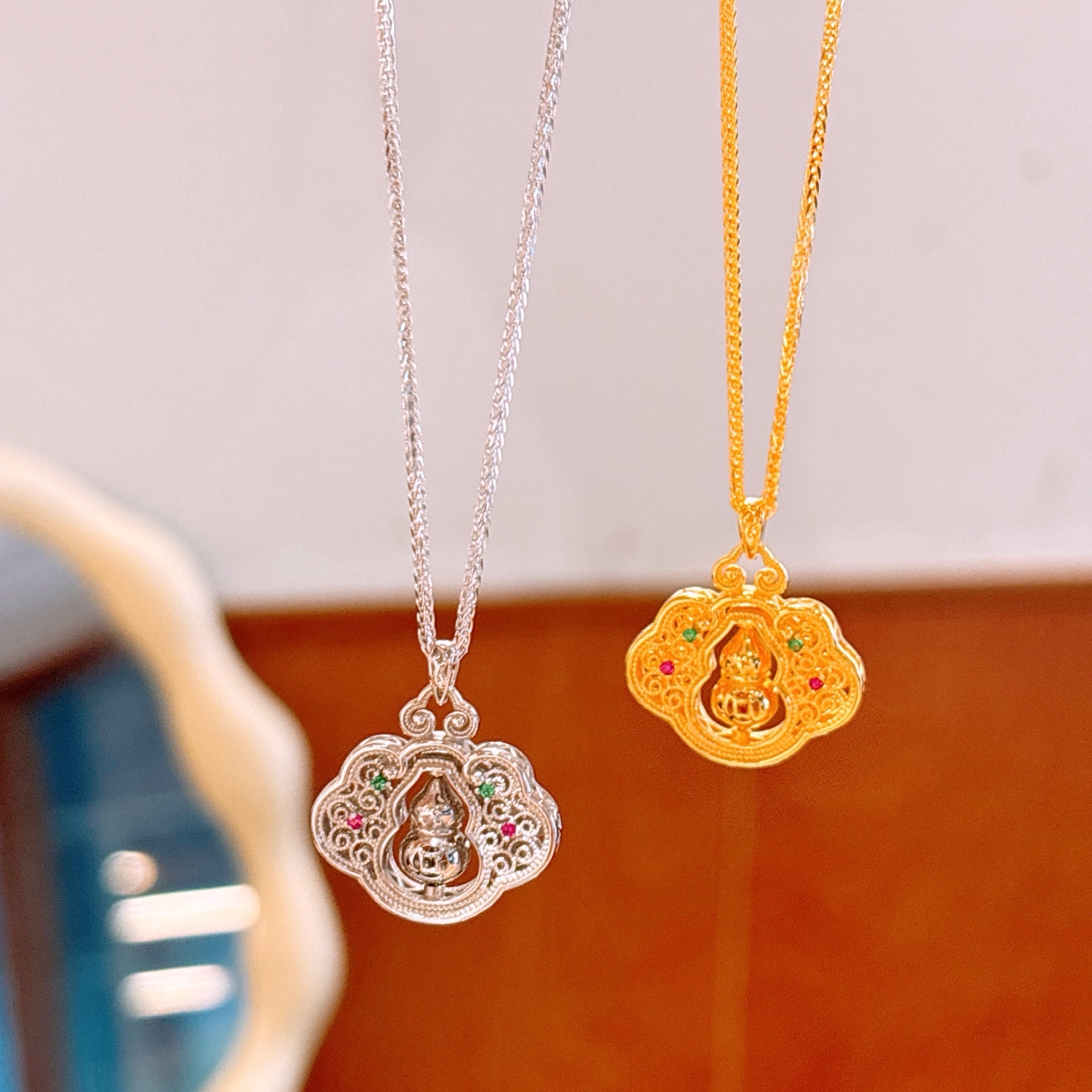 Fine Silver Necklace Playful Mother's Birthday Gold