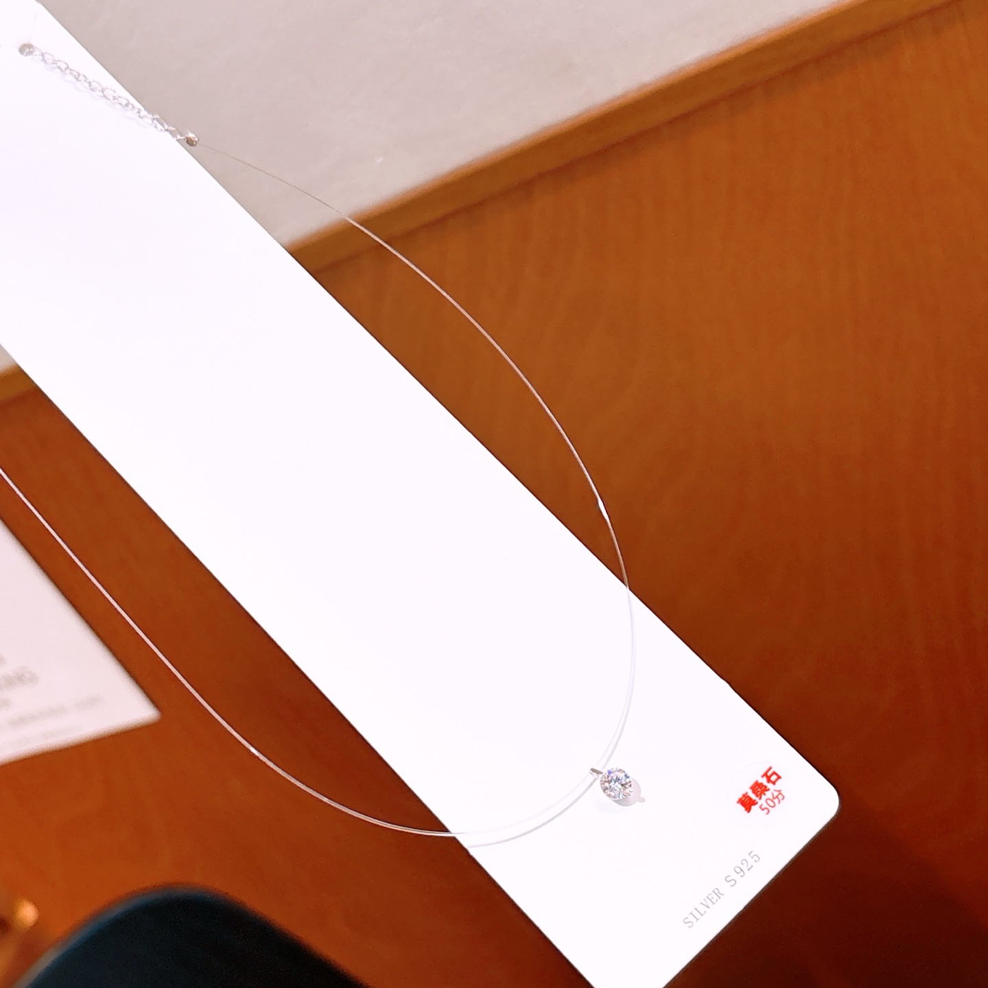 925 Silver Moissanite Necklace Precision Spring Festival Silver