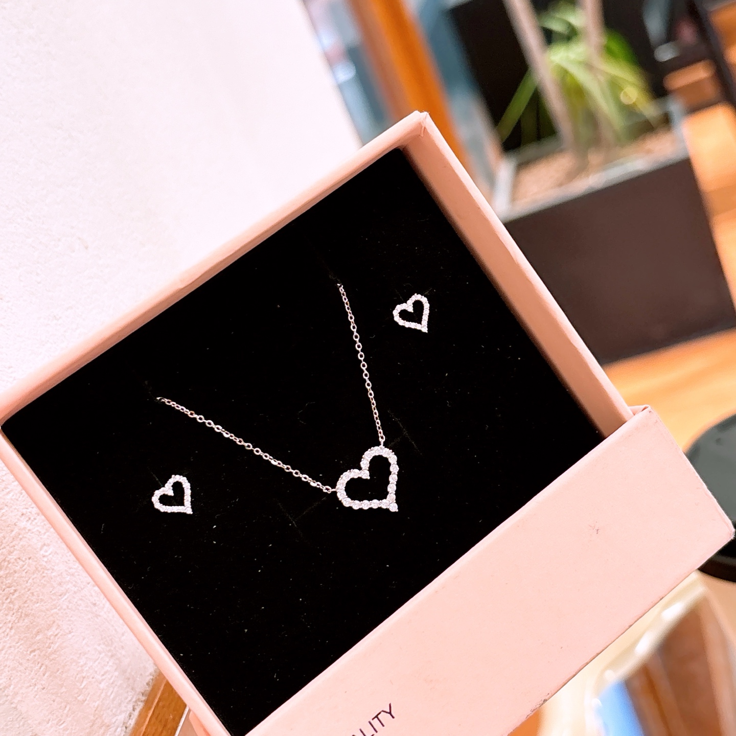 Hypoallergenic Silver Earrings & Necklace Set Light Luxury Proposal