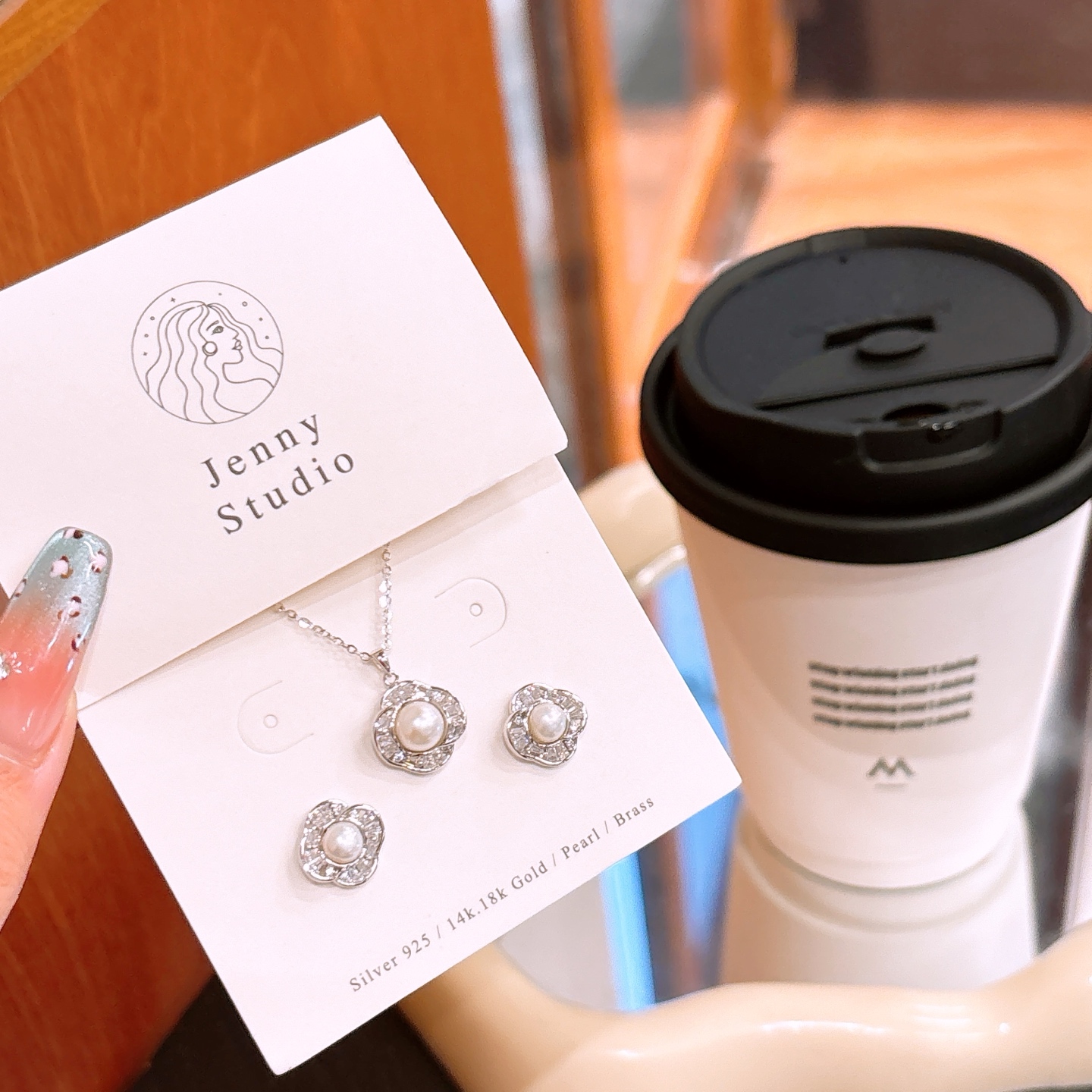 925 Silver Earrings & Necklace Set Vintage Date Night Silver