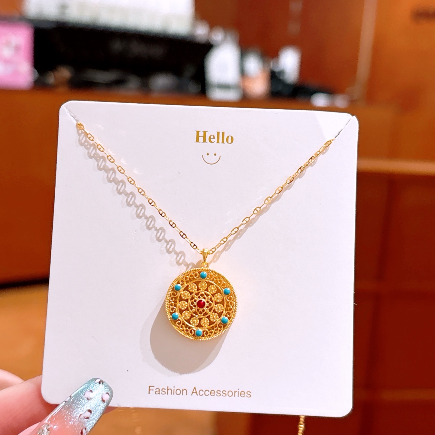 Low Allergy Silver Necklace Sweet & Cool Birthday Gold