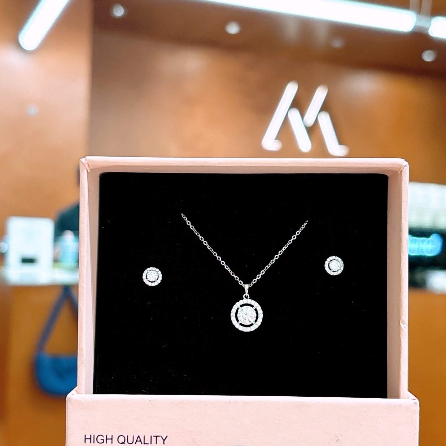 Hypoallergenic Silver Earrings & Necklace Set Sweet & Cool Housewarming