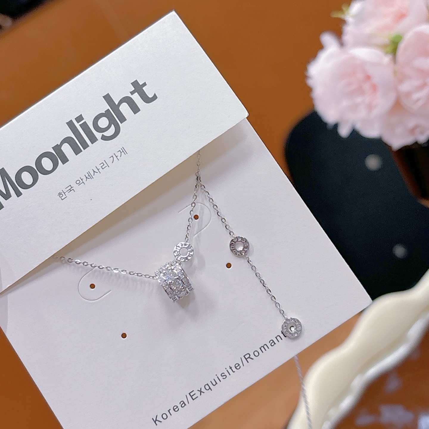 Low Allergy Silver Moissanite Necklace Chic Proposal Silver