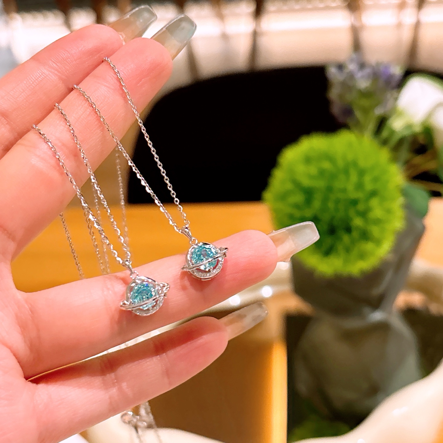 ミニマルニッケル無添加銀ネックレスシルバー パーティー