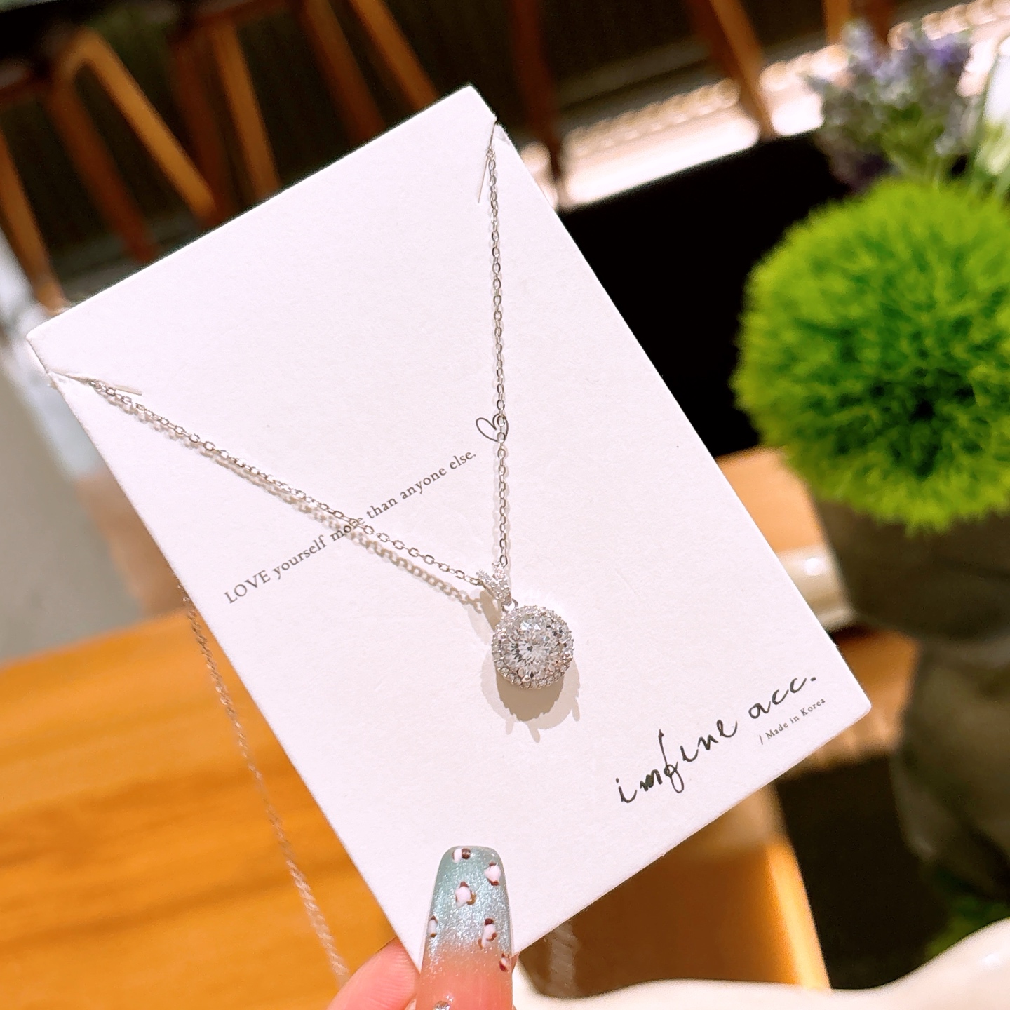 ミニマリストS925スターリングシルバーハイカーボンダイヤネックレスゴールド 通勤