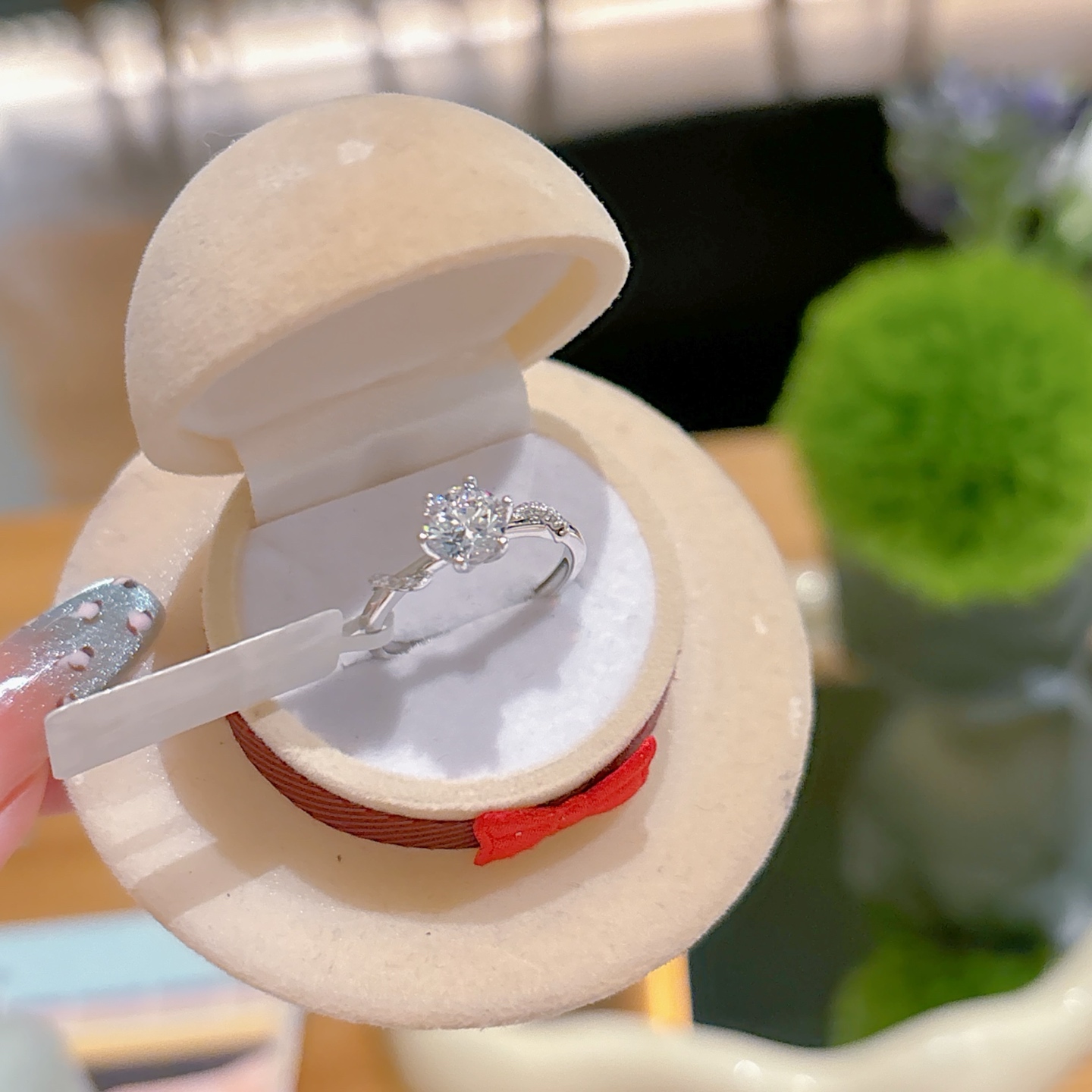 Massivsilber Ring Instagram-Stil Valentinstag Silber