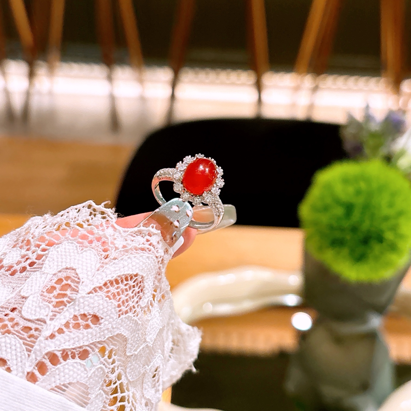 Nickelfreies Silber Ring Frisch Weihnachten Silber