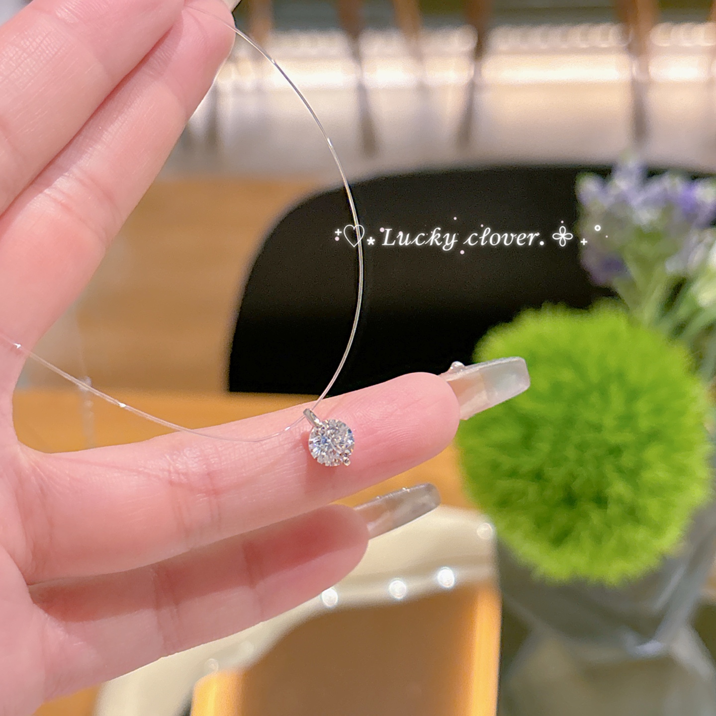 Low Allergy Silver Moissanite Necklace French New Year Gold