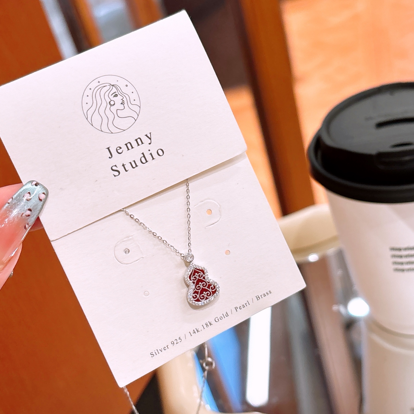 High Polish Silver Moissanite Necklace Intellectual Self-love Silver