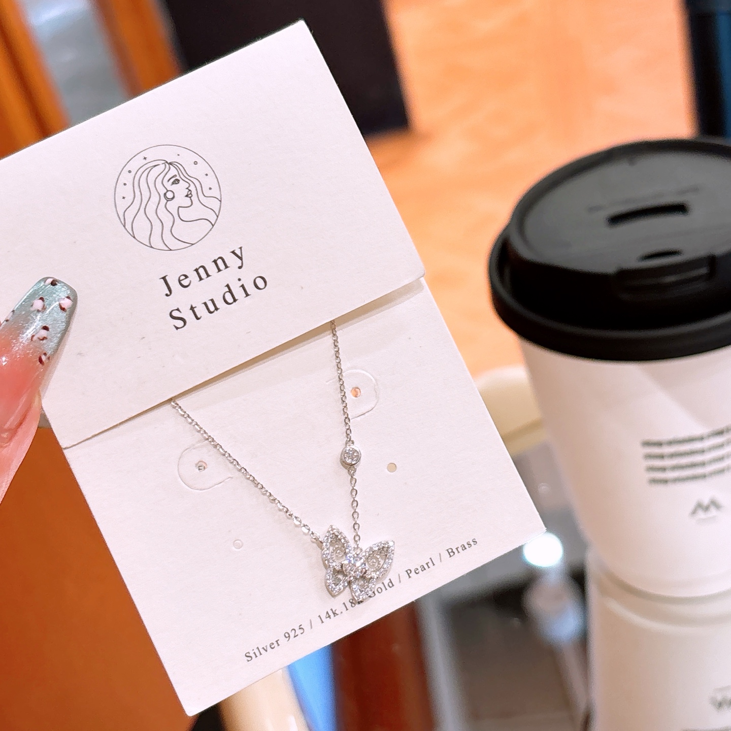 Fine Silver Moissanite Necklace Sweet Wedding Favor Silver