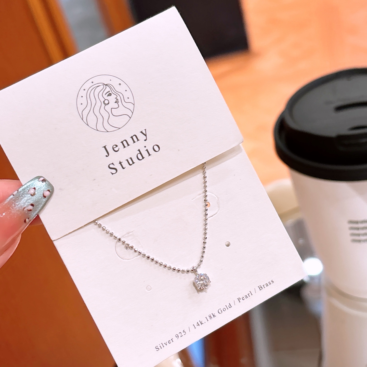 Solid Silver Moissanite Necklace Premium Christmas Gold