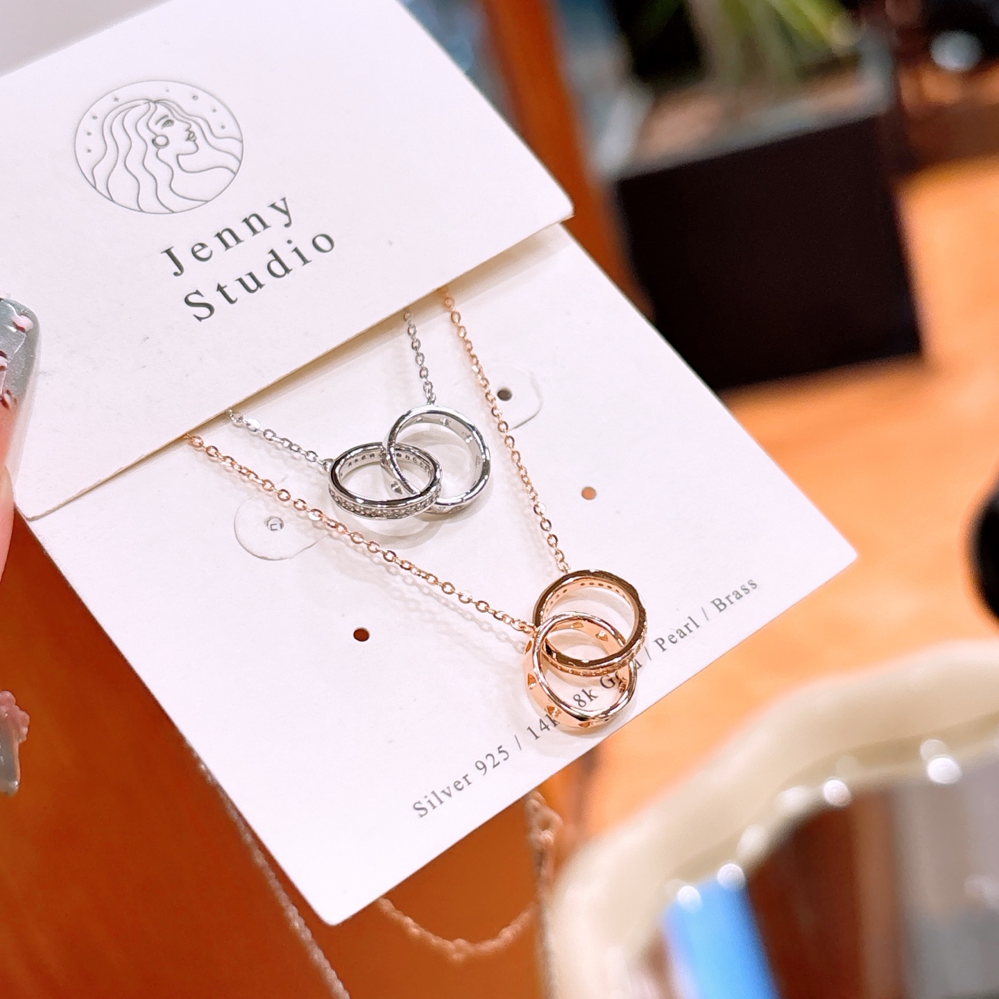 Nickelfreies Silber Kette Ätherisch Vatertag Gold