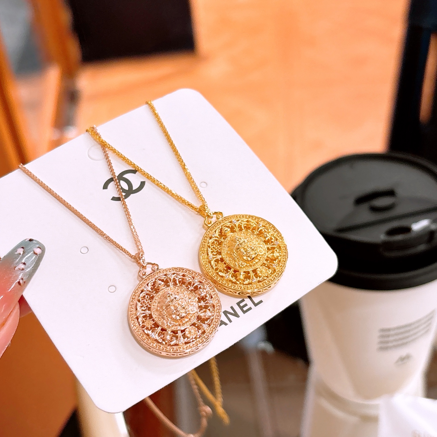 S925 Sterling Silver Necklace Precision New Year Gold