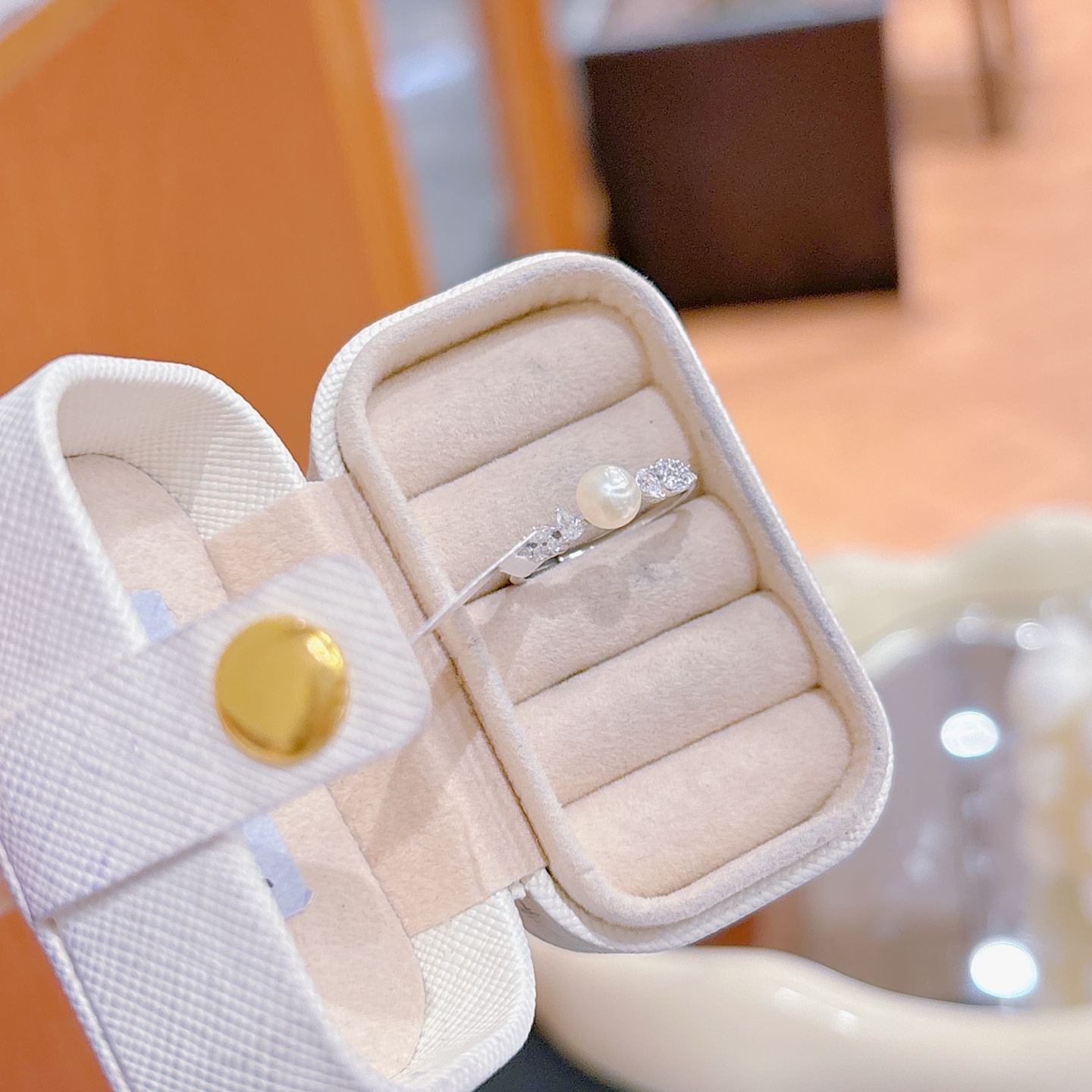 甘い低アレルギー銀リングゴールド 記念日