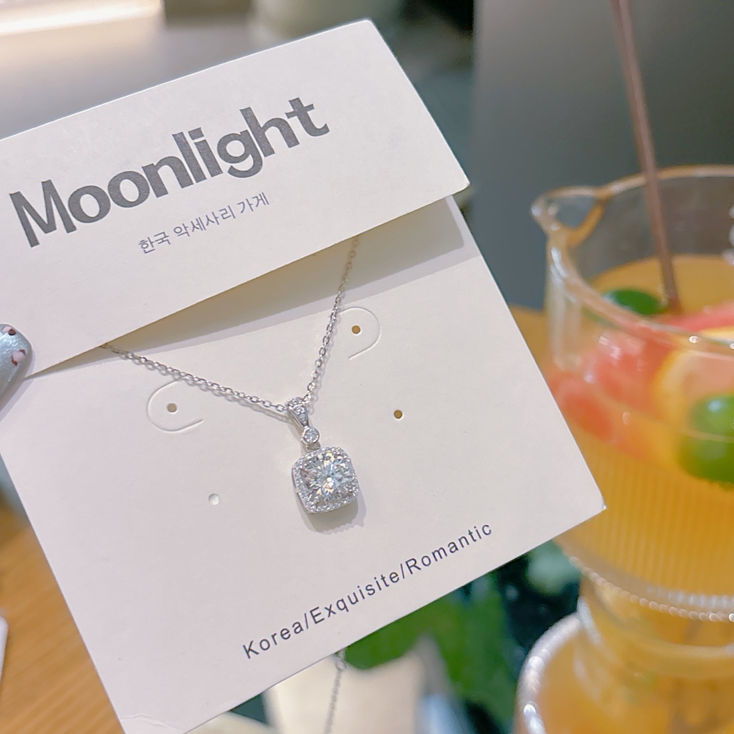 S925 Sterlingsilber Moissanit Kette Präzision Alltag Gold